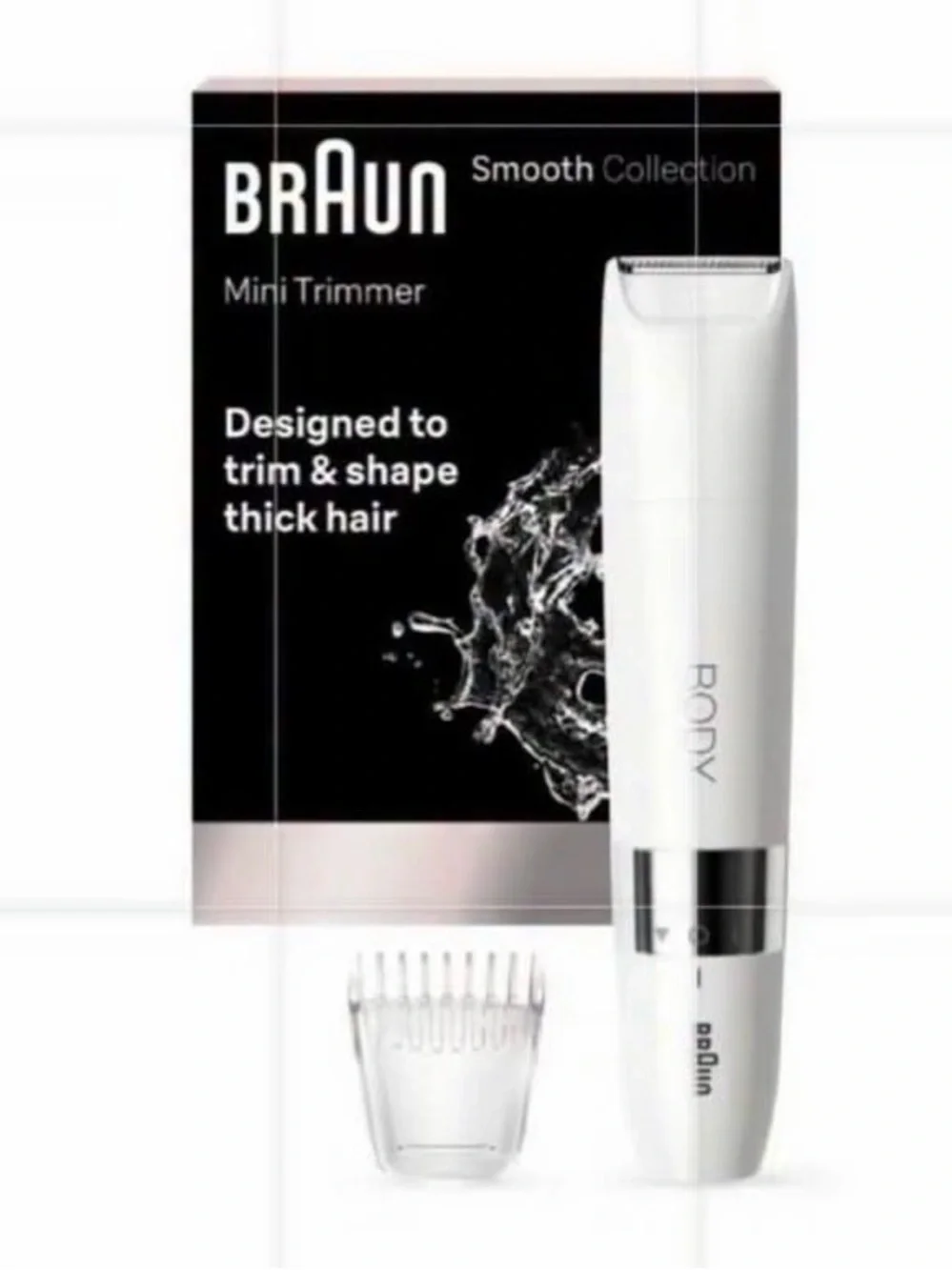 Braun Smooth Skin Women's Mini Hair Trimmer - BS1000 Store Counter Display New